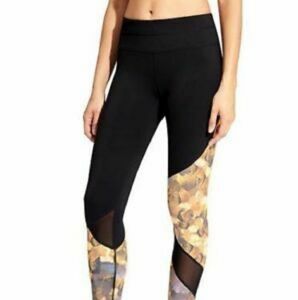 Athleta Asym Mesh Sonar Honeycomb Print Legging